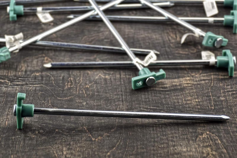 SE HeavyDuty Metal Tent Pegs Stake Set  20Pack 105 Galvanized Steel Pegs for Secure Anchoring in Various Terrains  9NRC1020 - Image 4