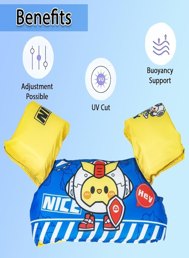 DRAWBRIDGE Cute Cartoon Printed Cool Beach/Pool Party Float Arm Band Swimming Trainer Vest Life Jacket Safety Gear for Baby Boys and Girls (Age 2 to 6)(Pack of 1) - Image 4