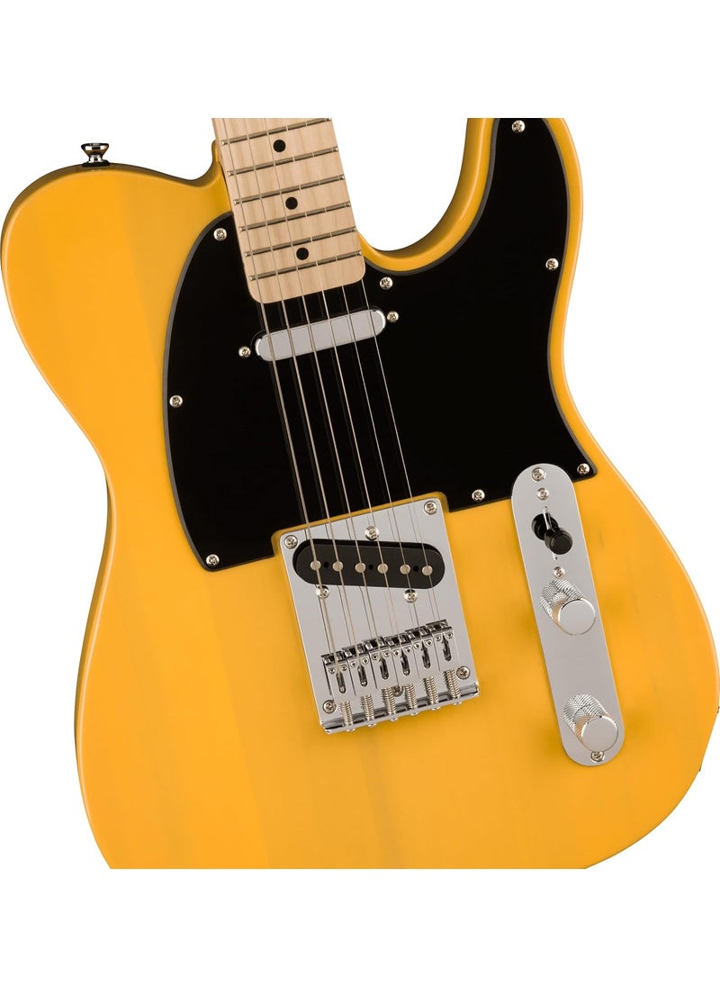 FENDER Squire Sonic Telecaster Electric Guitar Butterscotch Blonde Maple Fingerboard  - Image 3