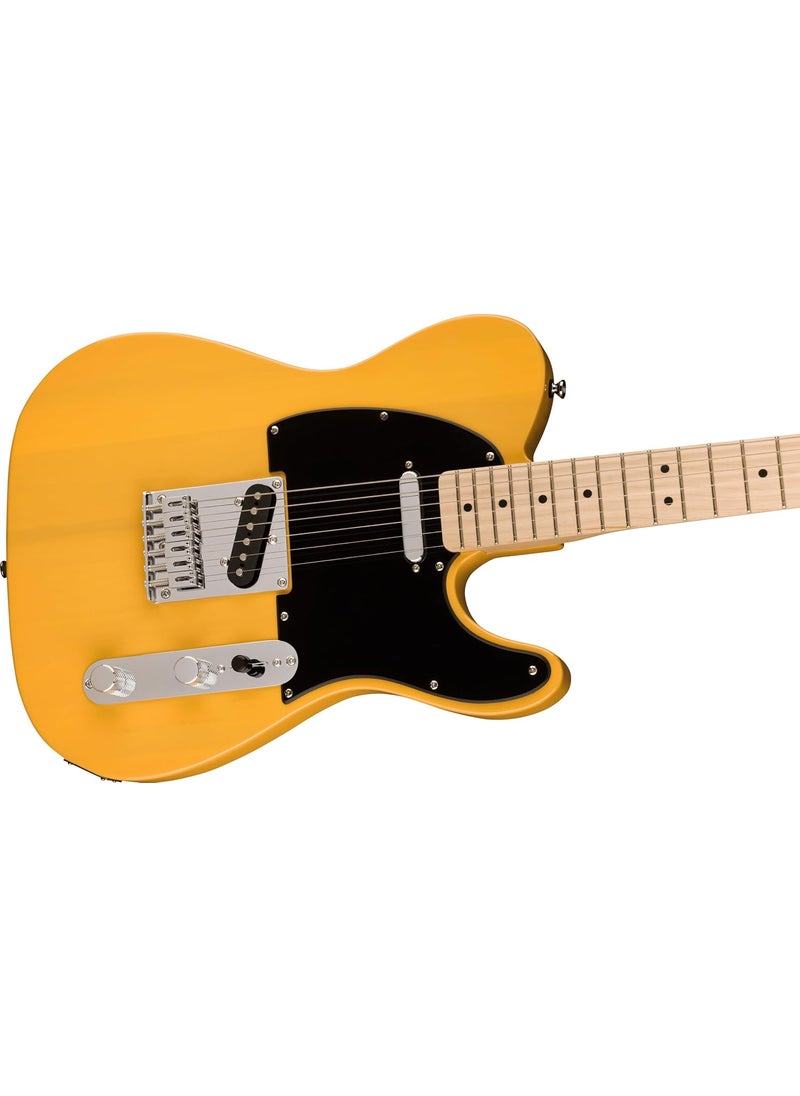 FENDER Squire Sonic Telecaster Electric Guitar Butterscotch Blonde Maple Fingerboard  - Image 5