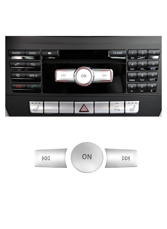 Generic - Compatible with Mercedes Benz Radio Button Cover Stickers, X204/W204 Volume Button Sticker Radio ON Button Cover for B Class W246/C Class W204/ E Class W212/ G Class/ML W166 CL/SL/CLA/CLS/SLK - Image 1