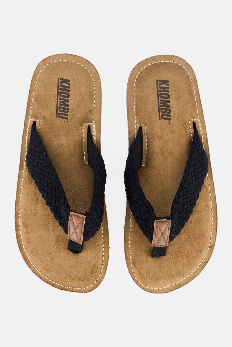 Khombu Men Medium Vintage Slip On Thong Sandals, Brown  - Image 2