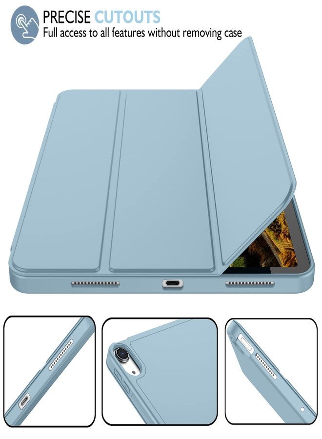 iMieet جراب iMieet لجهاز iPad Air مقاس 11 بوصة M2 2024، جراب لجهاز iPad Air من الجيل الخامس/الرابع 2022/2020 مقاس 10.9 بوصة مع حامل قلم، جراب ذكي ثلاثي الطي (أزرق فاتح) - Image 4