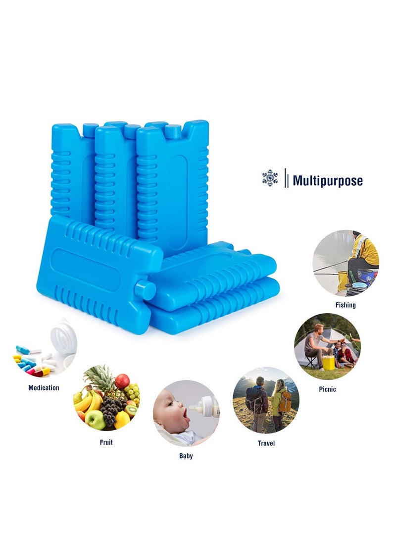 Generic - Reusable Ice Packs, Freeze Boards, and Freezer Blocks - Keep Food & Drinks Cool for Picnics, Cooler Bags, and Cool Boxes - Set of 6 - Image 1