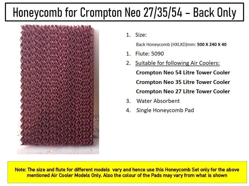 HAVAI Honeycomb Pad Back for Crompton Neo 27 Litre Tower Cooler - Image 2
