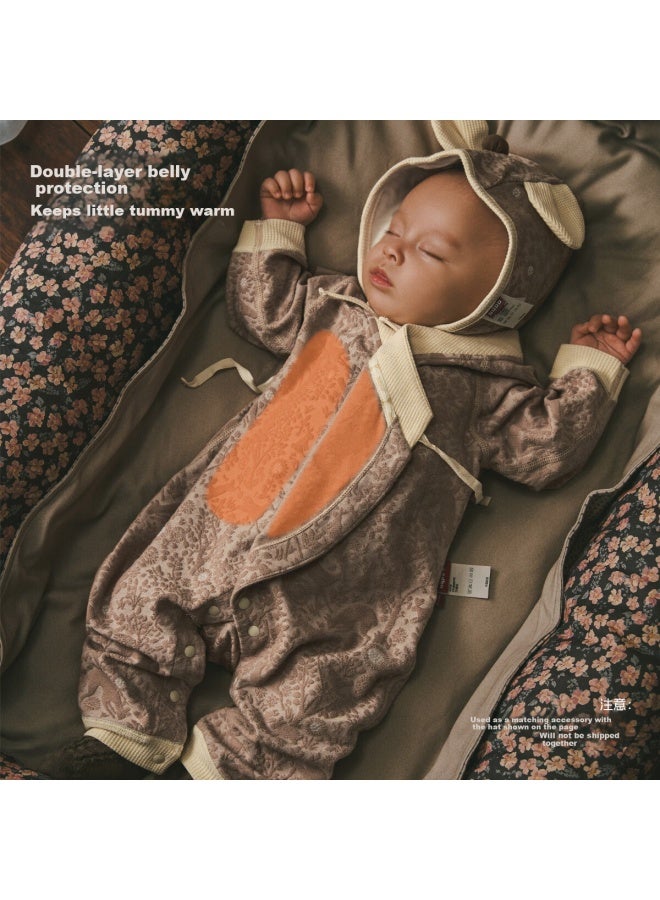 Aqpa Newborn Baby Long Sleeve Romper Spring Autumn Baby Jumpsuit Forest Secret 66cm