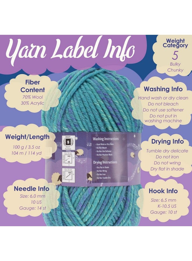 بامبو إم إن Jubileeyarn مكتنزة ميلودي غزل الصوف الضخم 100 جرام / خصلة شعر روبي أحمر 2 شلة خصلة - Image 5