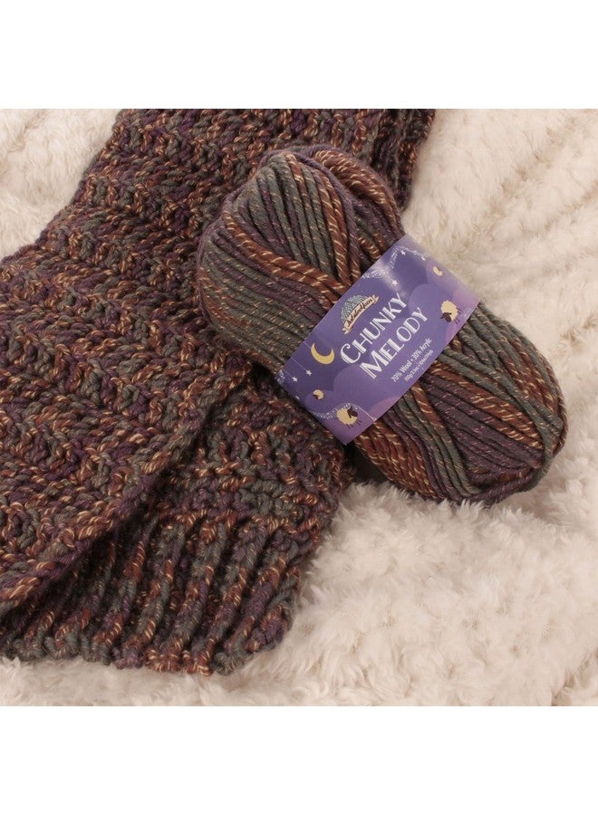 بامبو إم إن Jubileeyarn مكتنزة ميلودي غزل الصوف الضخم 100 جرام / خصلة شعر روبي أحمر 2 شلة خصلة - Image 4