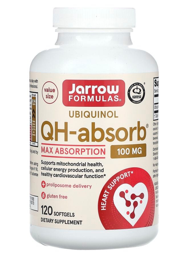 jarrow formulas Ubiquinol QH-Absorb Max Absorption 100 mg 120 Softgels