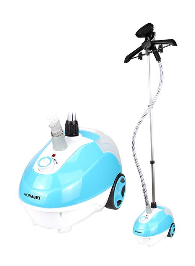 SONASHI Garment Steamer - Suitable for All Fabrics | Automatic Re-Start and Double Safety System | Big Water Tank 1.3L with Overheat Protection | Continuous Working 40 MINs 1.3 L 1700 W SGS-321 Blue - Image 4