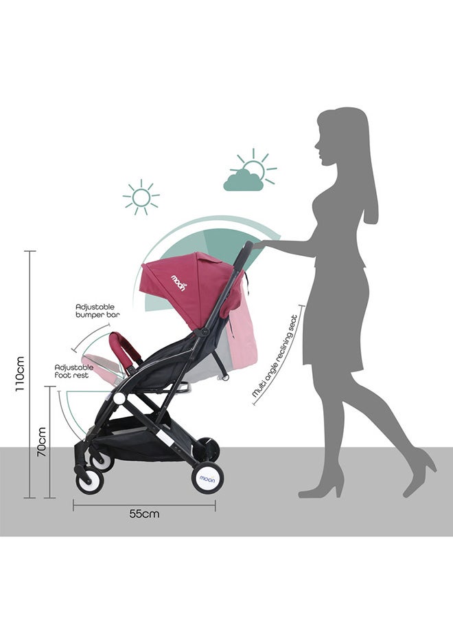 Moon Compact - Cabin Stroller - Dark Red - Image 4