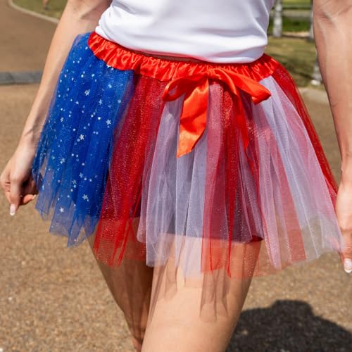 Gone For a Run American Flag Tutu Skirt for Women | Adult Tutus | Lightweight | Running Costume Tutu| Patriotic - Image 5