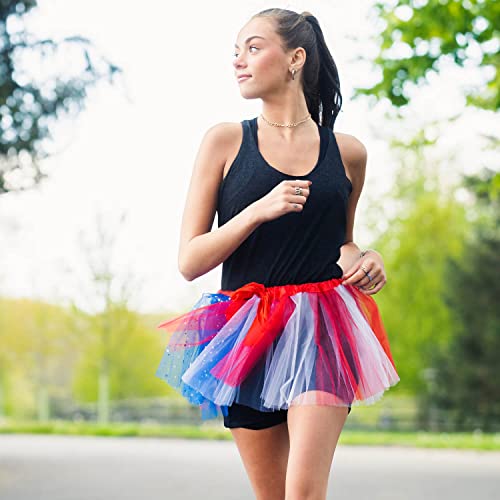 Gone For a Run American Flag Tutu Skirt for Women | Adult Tutus | Lightweight | Running Costume Tutu| Patriotic - Image 3