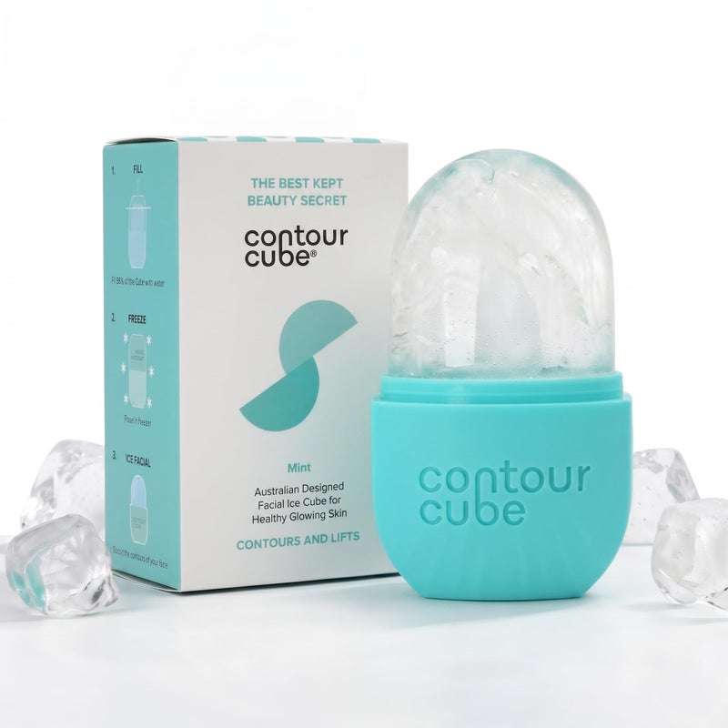 Contour Cube Original Ice Roller for Sculpting DePuffing Face Ice Roller Massager with BPAFree Silicone Ice Mold for Face Skin Care Tools for Daily Skincare 180ml Mint - Image 2
