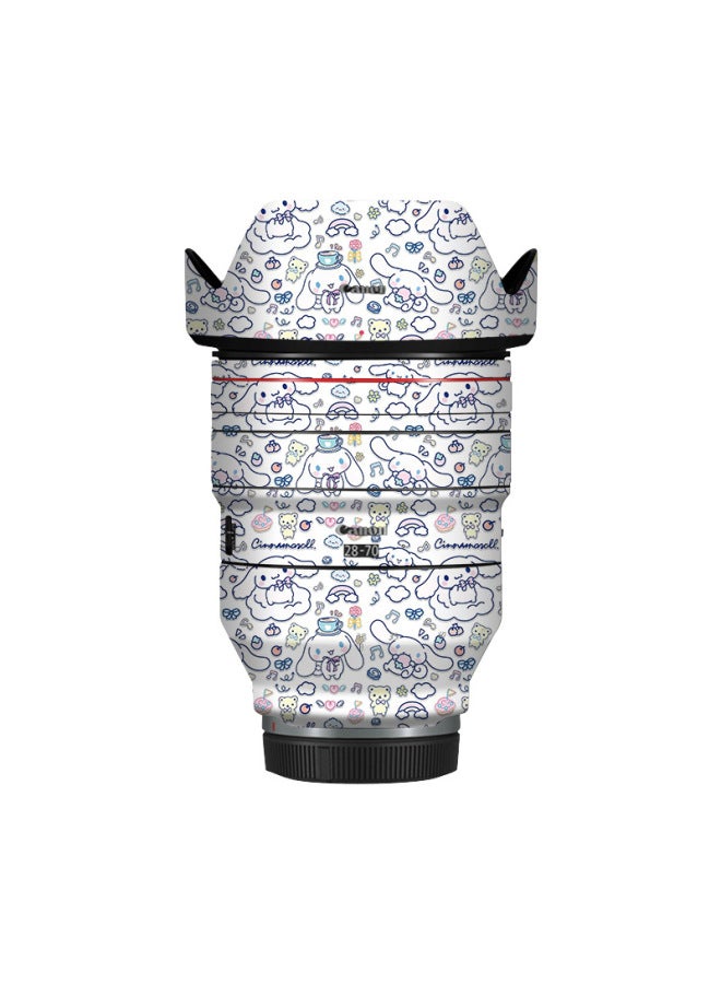 Loquat Walking Donkey Suitable For Canon RF28-70F2 Lens Protection Film All-inclusive Sticker Color Change Film Skin Sticker-Color:Yugui Dog - Image 1