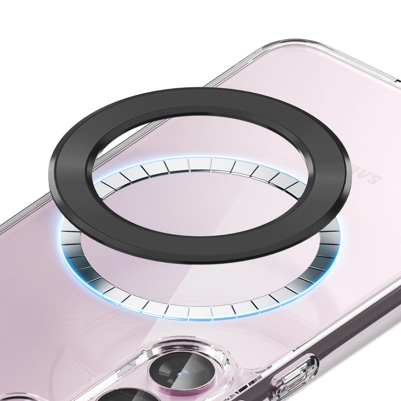 Sinjimoru for MagSafe Sticker, Magnetic Ring for Phone Case, Adaptor for MagSafe, 1000g Magnet Strength, Wireless Charging, M-Ring Plate Black - Image 1