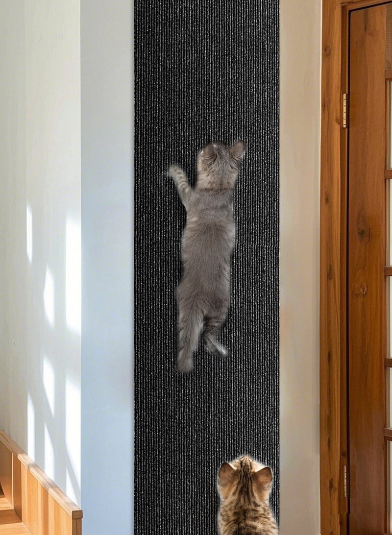 أوربازار واقي أثاث أريكة خدش القطط، وسادة لاصقة مانعة لخدش القطط للأثاث، واقي أريكة خدش القطط للتسلق من مخالب القطط للخدش في الأماكن المغلقة (رمادي غامق، 118 × 15.7 بوصة) - Image 5