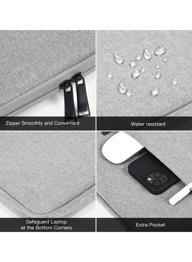 حقيبة حافظة مقاومة للماء لأجهزة الكمبيوتر المحمولة مقاس 13 بوصة (رمادي) - Image 3
