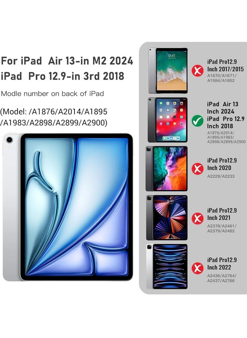 JAJEEK : iPad Air 13 Inch M2 2024 Case – Smart Case with Pencil Holder, Supports Pencil Pro & Pencil (USB-C), Touch ID & Auto Wake/Sleep, Rose Pink - Image 2