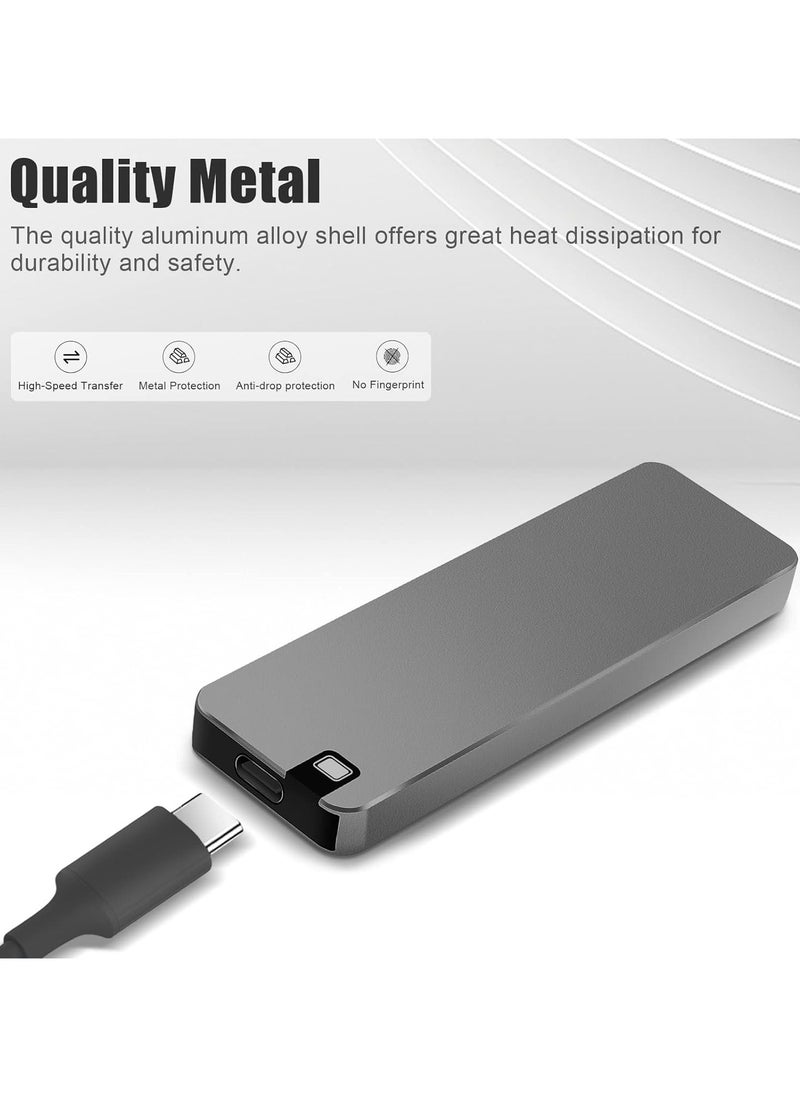 AROAQ - 10TB Portable SSD External Hard Drives Solid State External Drives Computer Backup Drive USB 3.1 to Type C Support Data Storage Transfer for Windows XP PC Laptop and Mac - Image 1