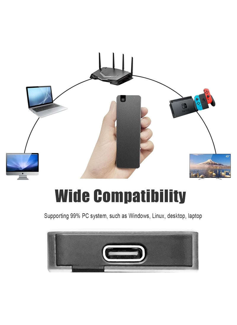 AROAQ - 10TB Portable SSD External Hard Drives Solid State External Drives Computer Backup Drive USB 3.1 to Type C Support Data Storage Transfer for Windows XP PC Laptop and Mac - Image 1