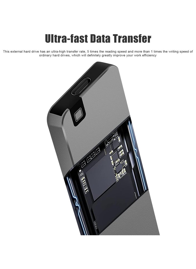 AROAQ - 10TB Portable SSD External Hard Drives Solid State External Drives Computer Backup Drive USB 3.1 to Type C Support Data Storage Transfer for Windows XP PC Laptop and Mac - Image 1