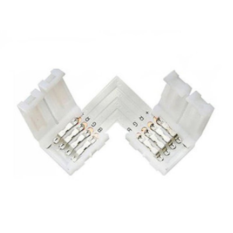 10PCS 5050 4 Pin Connector Corner Clips Buckle Strip Adapter Light Accessory (White) - Image 5