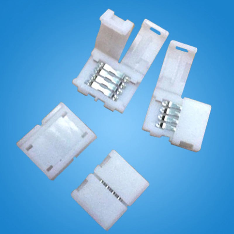 10PCS 5050 4 Pin Connector Corner Clips Buckle Strip Adapter Light Accessory (White) - Image 3