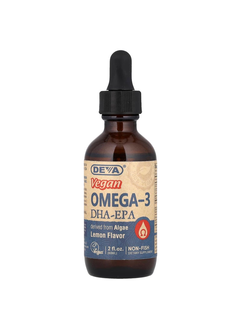 Vegan Omega-3 DHA-EPA, Lemon, 2 fl oz (60 ml)