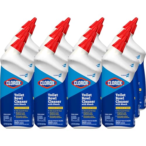 CloroxPro Commercial Solutions, Clorox Manual Toilet Bowl Cleaner with Bleach, Automatic Toilet Cleaner, Fresh Scent, 24 Ounces (Pack of 12) - 00031 - Image 1