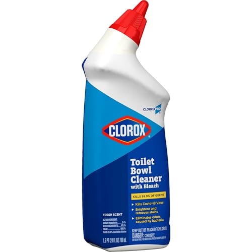 CloroxPro Commercial Solutions, Clorox Manual Toilet Bowl Cleaner with Bleach, Automatic Toilet Cleaner, Fresh Scent, 24 Ounces (Pack of 12) - 00031 - Image 4