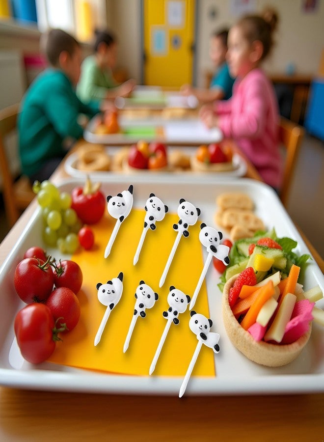 DPWOUM 8Pcs White Cute Fun Bento Picks,Food Picks for Kids,School Lunch Accessories for Kids,Cute Animal Fruit Toothpicks,Fruit Food Toothpicks,Lunch Bento Box Picks for Toddler Cocktail Picks Bar Tools - Image 3