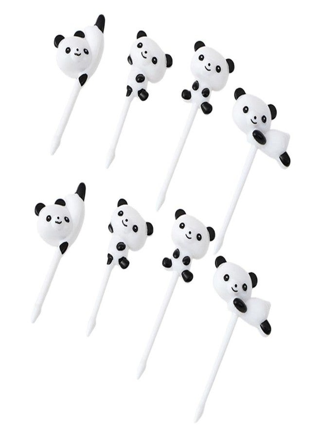 DPWOUM 8Pcs White Cute Fun Bento Picks,Food Picks for Kids,School Lunch Accessories for Kids,Cute Animal Fruit Toothpicks,Fruit Food Toothpicks,Lunch Bento Box Picks for Toddler Cocktail Picks Bar Tools - Image 1