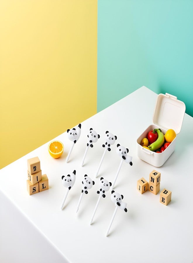 DPWOUM 8Pcs White Cute Fun Bento Picks,Food Picks for Kids,School Lunch Accessories for Kids,Cute Animal Fruit Toothpicks,Fruit Food Toothpicks,Lunch Bento Box Picks for Toddler Cocktail Picks Bar Tools - Image 4