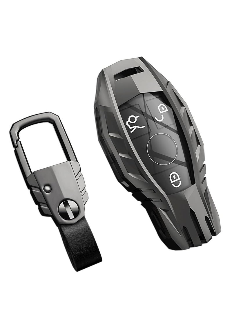 Oasisgalore Stylish Key Fob Cover with Keychain for Mercedes Benz, Durable Zinc Alloy Protection Key Case for C E S M CLS CLK G Class Smart keyless Key shell Accessories  - Image 1