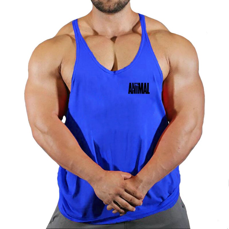 New Sleeveless Fitness Top Vest Sports European Size Trendy Men'S Wear - Image 1