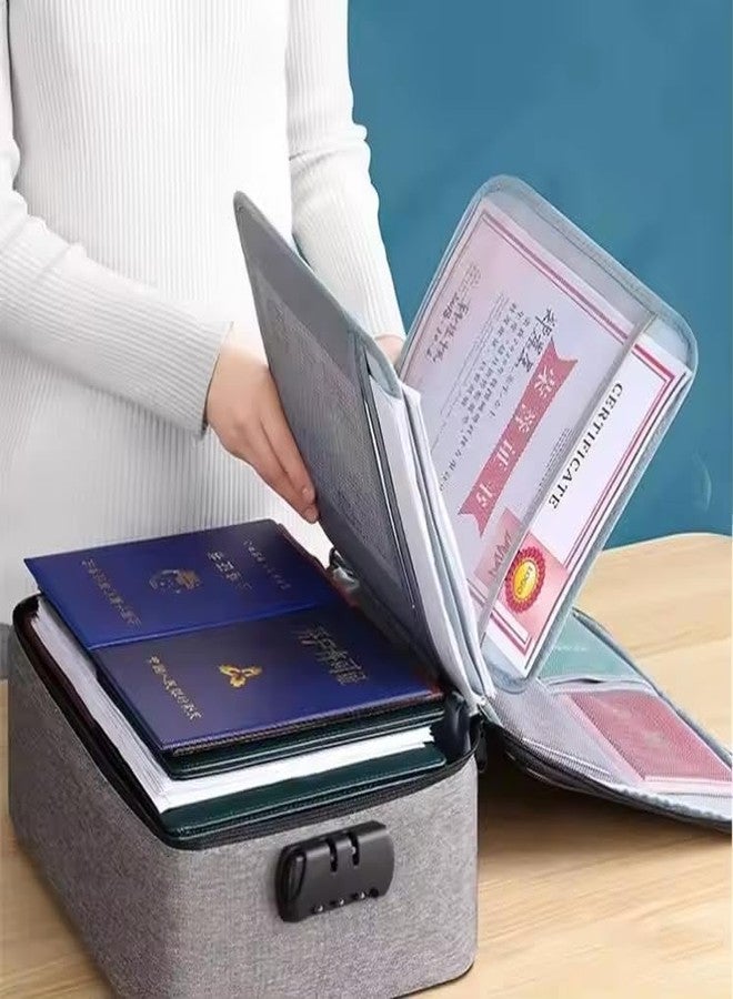 Ngel Document Storage Bag || Document Organizer Bag with Locking Zipper and Fixed Shoulder Strap || Portable Travel Bag for Passport, Document & Certificates (Multicolor) (Document Bag) - Image 5