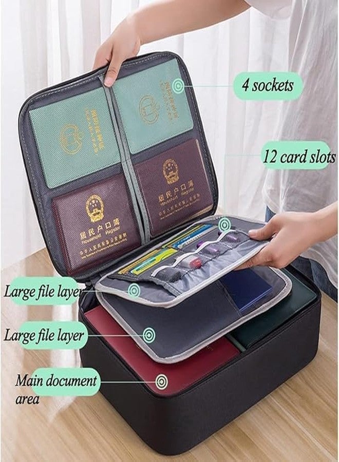 Ngel Document Storage Bag || Document Organizer Bag with Locking Zipper and Fixed Shoulder Strap || Portable Travel Bag for Passport, Document & Certificates (Multicolor) (Document Bag) - Image 2