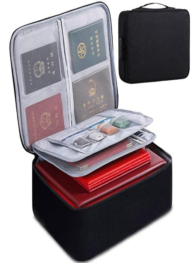 Ngel Document Storage Bag || Document Organizer Bag with Locking Zipper and Fixed Shoulder Strap || Portable Travel Bag for Passport, Document & Certificates (Multicolor) (Document Bag) - Image 1