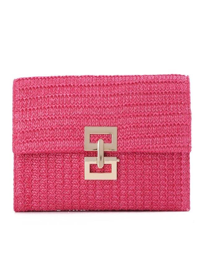 KUANG! Straw Clutch Purse for Women Beach Woven Bag Envelope Evening Clutch Straw Handbag - Image 1