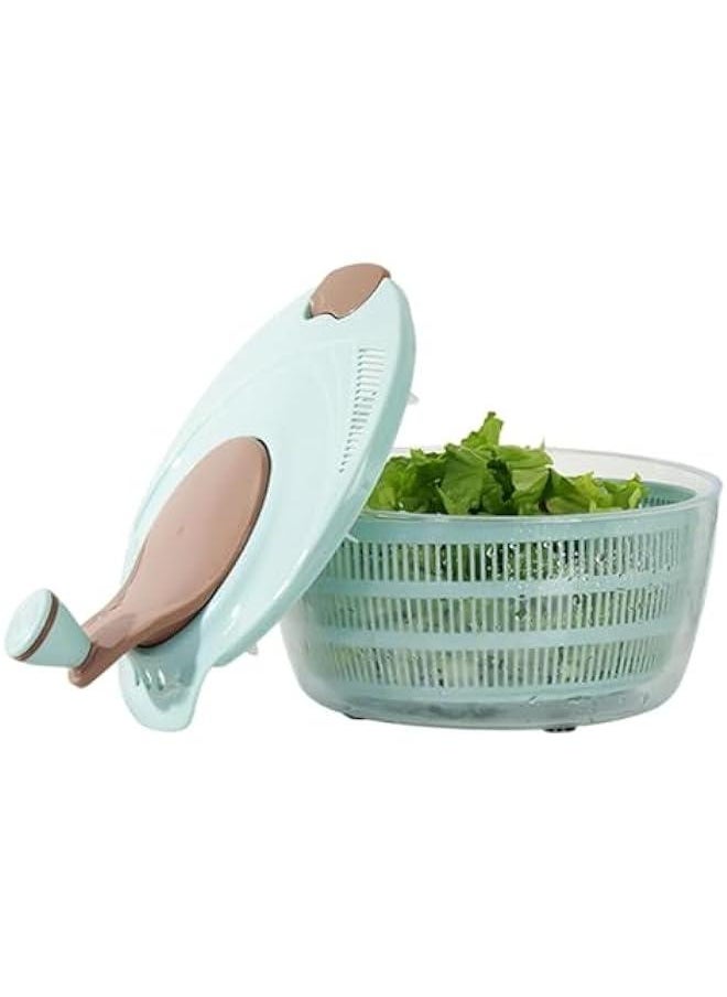 Generic Double Layer Salad Spinner with Dual Drain Holes: Large Capacity Lettuce Dryer, Fruit Washer, and Washing Basket for Vegetables, Fruits, and Meat.  - Image 1