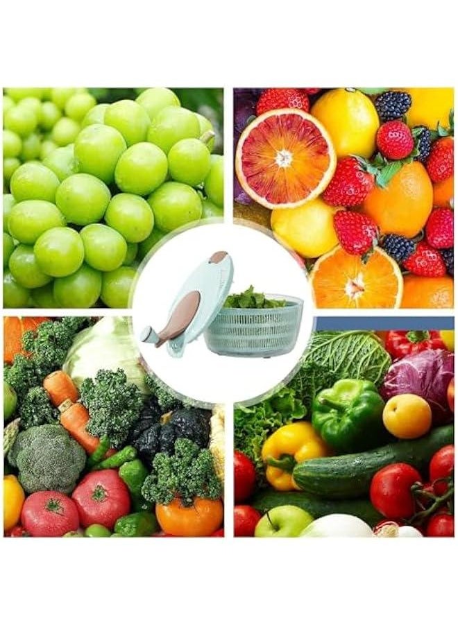 Generic Double Layer Salad Spinner with Dual Drain Holes: Large Capacity Lettuce Dryer, Fruit Washer, and Washing Basket for Vegetables, Fruits, and Meat.  - Image 2