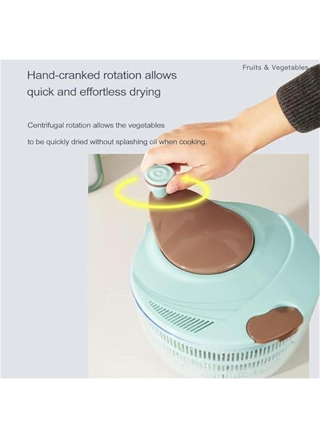 Generic Double Layer Salad Spinner with Dual Drain Holes: Large Capacity Lettuce Dryer, Fruit Washer, and Washing Basket for Vegetables, Fruits, and Meat.  - Image 4