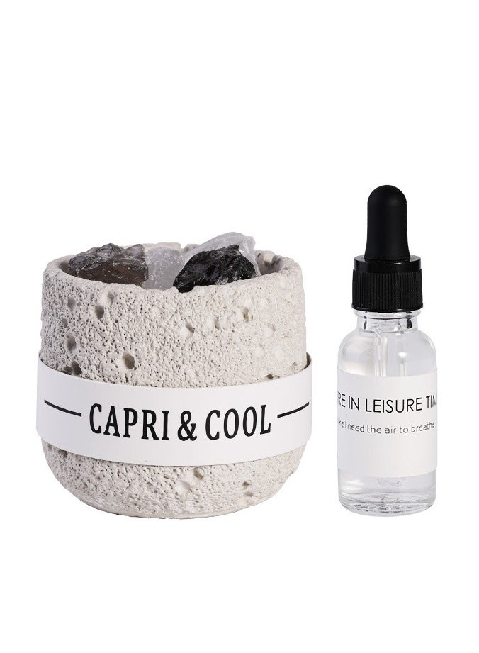 كابري كوول مجموعة واحدة من علبة هدايا موزع الزيوت العطرية العطرية بدون لهب من الكريستال الطبيعي، علبة هدايا من حجر الكريستال العطري طويل الأمد للديكور المنزلي، هدية للديكور المنزلي، علبة هدايا من سلسلة العطور المنزلية (عود العود) - Image 2