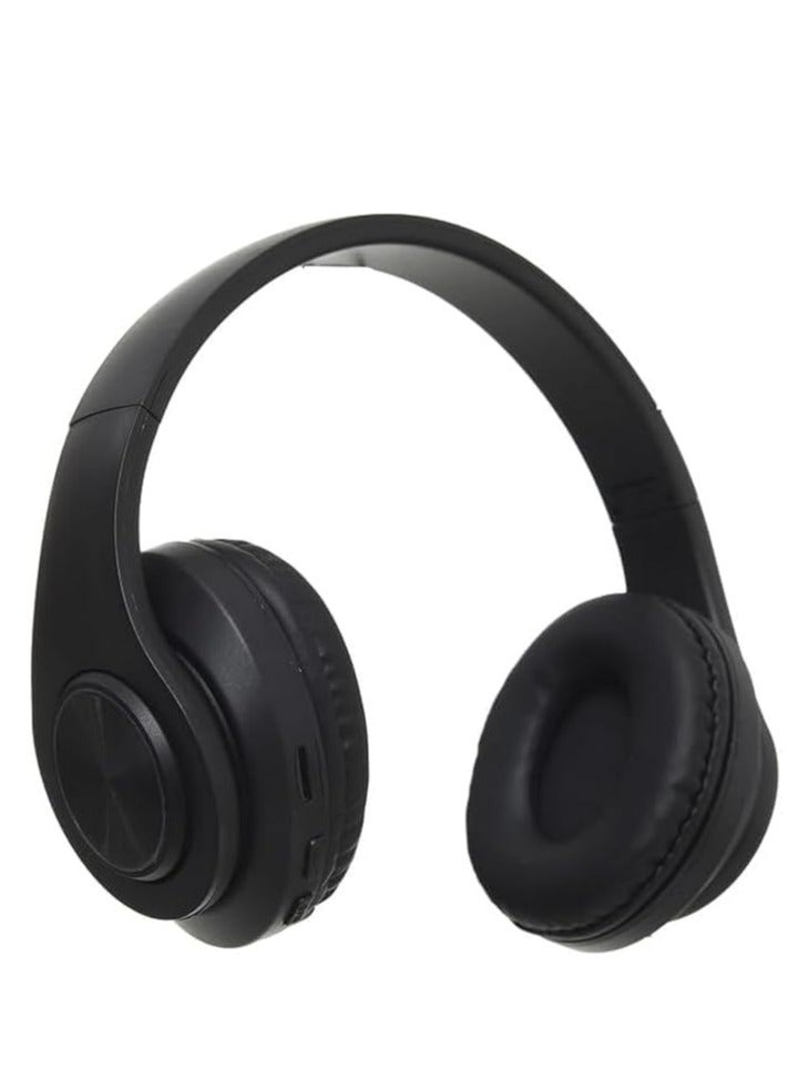 سماعة رأس ستيريو لاسلكية J39 بتقنية البلوتوث للموسيقى، تدعم بطاقات الذاكرة، والألعاب مع ميكروفون لأجهزة الكمبيوتر المحمولة والهواتف المحمولة وأجهزة الكمبيوتر - Image 1