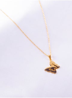 The Black Pearl Accessories Stainless Steel Necklace Gold with Butterfly Pendant  - Image 3