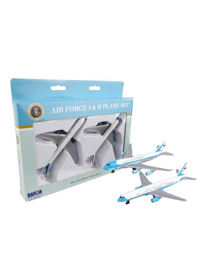 Daron Air Force One and Two Plane Set, Blue and White - Image 1