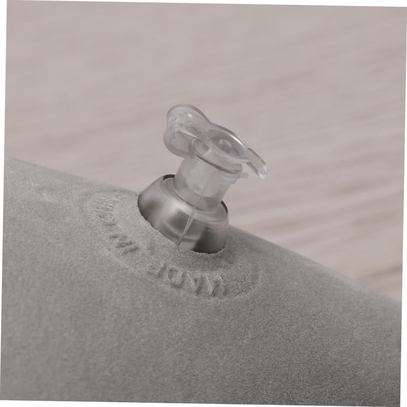 2 Pack Portable Inflatable Neck Pillow Flocking PVC for Travel Camping Car Sleep Support - Image 4