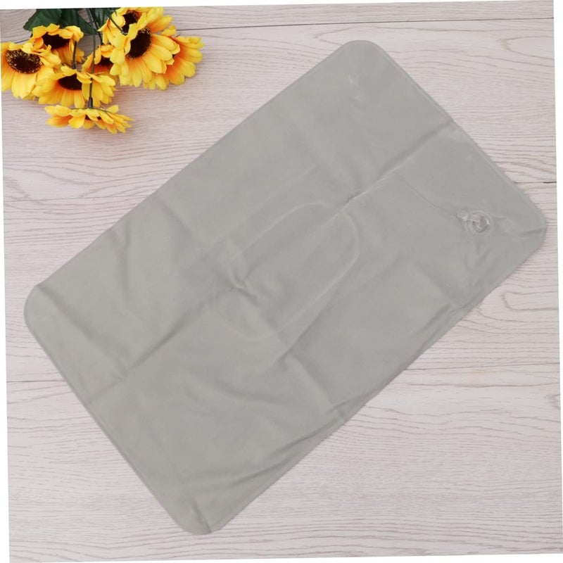 2 Pack Portable Inflatable Neck Pillow Flocking PVC for Travel Camping Car Sleep Support - Image 5