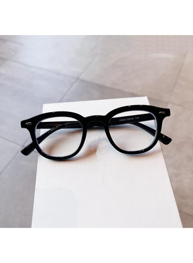 Generic Korean Style New Anti-blue Light Glasses Fashionable Trendy Women's Street Photograph Plain Plain Plain Mirror Rice Nail Short-sighted Mirror Frame